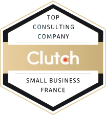Clutch badge: top consulting company in France